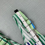 Load image into Gallery viewer, Vintage OshKosh B'gosh Mixed Blue Green Striped Shortalls 4T

