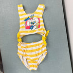 Load image into Gallery viewer, Vintage Carter's Yellow Striped Cool It! Koala Bathing Suit 5T USA
