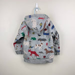 Load image into Gallery viewer, Mini Boden Fun Shaggy Lined Hoody Gray Animals 4-5

