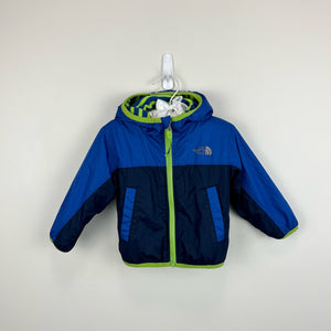 The North Face Reversible Scout Wind Jacket Blue Green 6-12 Months