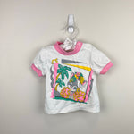 Load image into Gallery viewer, Vintage McKids Short Sleeve Tropical Cat T-Shirt L 24 months USA
