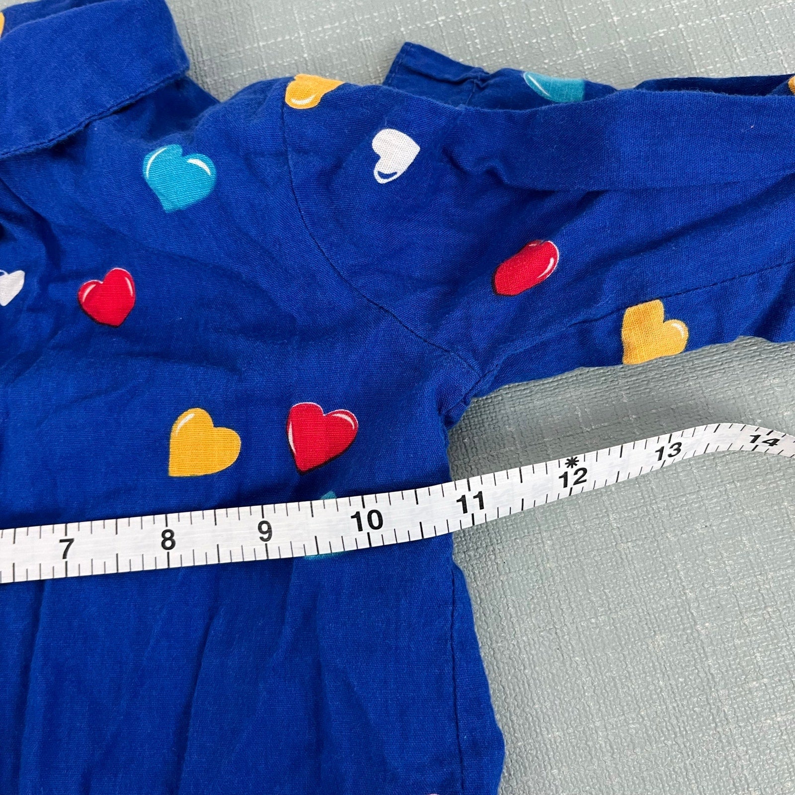 Vintage Piccolo Blue Heart Blouse 4T