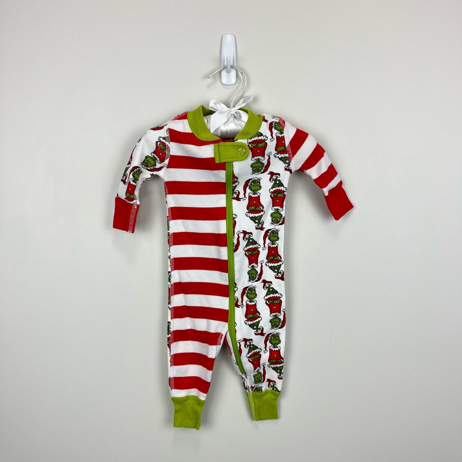 Hanna Andersson Mix It Up Dr. Seuss Grinch Pajamas 50 cm 0-3 Months