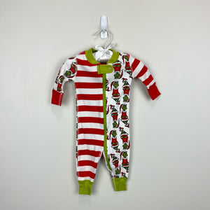 Hanna Andersson Mix It Up Dr. Seuss Grinch Pajamas 50 cm 0-3 Months