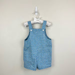 Load image into Gallery viewer, Vintage Blue Floral Shortalls Romper
