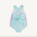 Load image into Gallery viewer, The Beaufort Bonnet Company Sisi Sunsuit Lauderdale Lavender with Dunmore Doo-Dad 2T NWT
