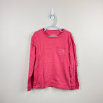 Load image into Gallery viewer, Vineyard Vines Kids Long Sleeve Vintage Whale Pocket Tee Shirt Jetty Red 7
