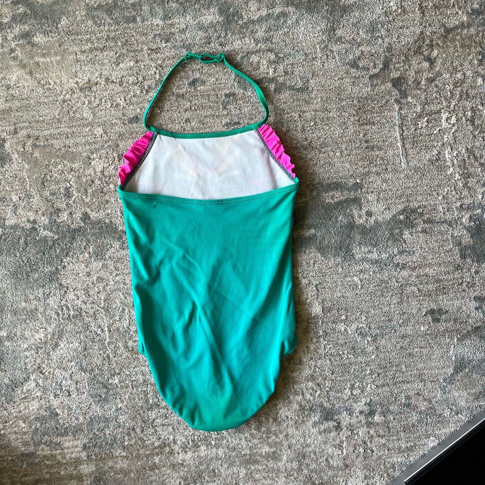 Mini Boden Green Butterfly Applique Swimsuit 7-8