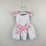 Load image into Gallery viewer, Vintage Healthtex White Seersucker Sailor Bow Dress 12 Months USA
