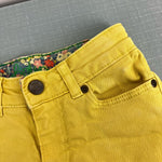 Load image into Gallery viewer, Mini Boden Girls Yellow Denim Shorts 8
