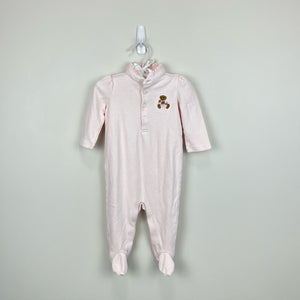 Ralph Lauren Baby Long-Sleeve Polo Bear Footie Coverall 6 Months NWOT