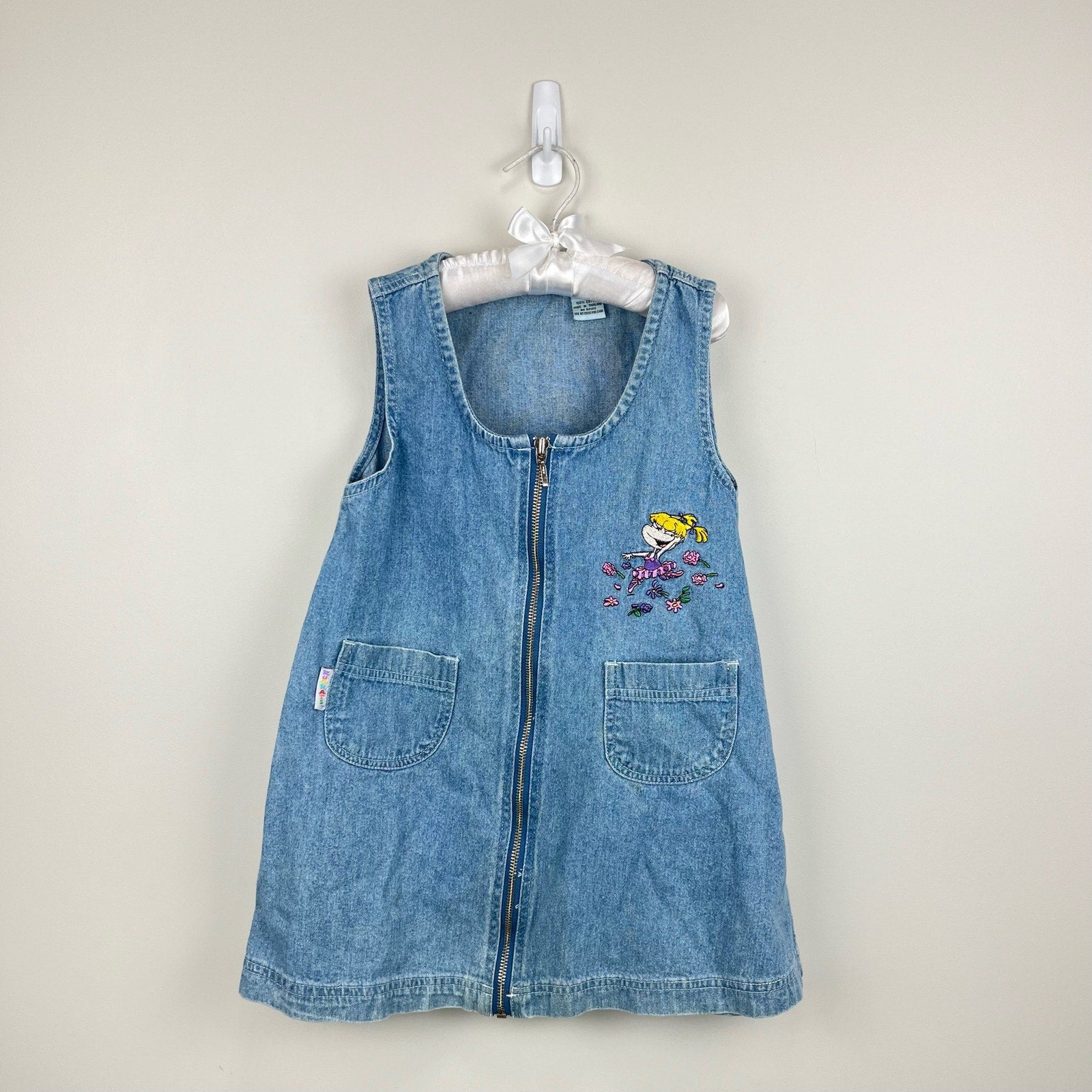 Vintage Rugrats Denim Jumper Dress 6