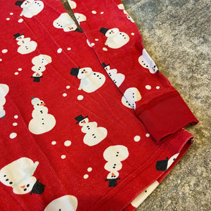 Hanna Andersson Red Snowman Pajamas 110 cm 5T