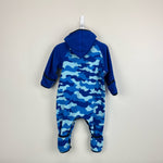 Load image into Gallery viewer, The North Face Glacier Fleece Bunting Blue Camo 3-6 Months
