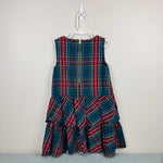 Load image into Gallery viewer, Crewcuts Girls Tartan Tiered Dress Warm Spruce 8

