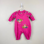 Load image into Gallery viewer, Vintage Basics Basics by City Kids Pink Clown Overalls Set 3-6 Months

