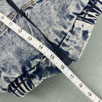 Load image into Gallery viewer, Vintage Fur Lined Acid Wash Denim Bomber Jacket
