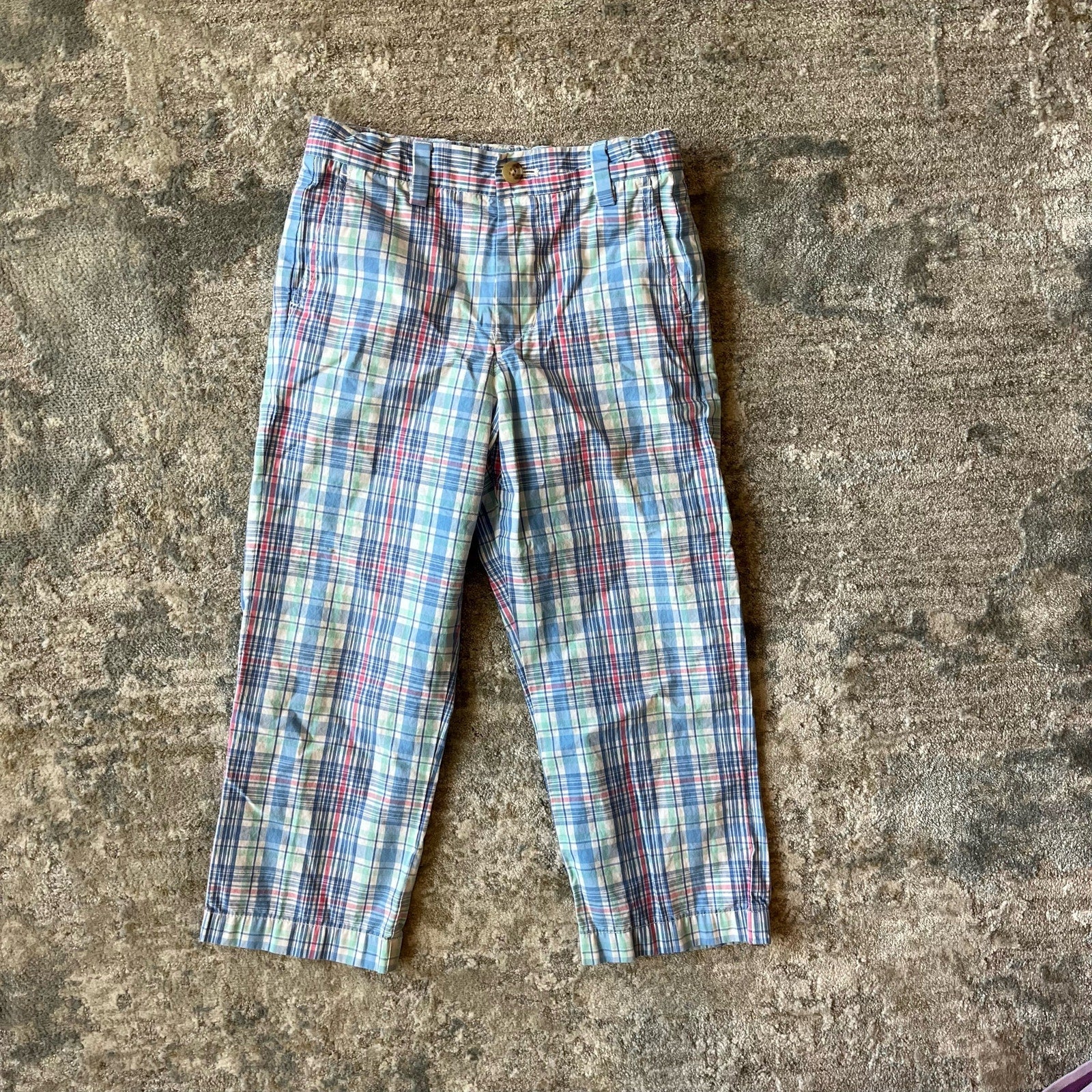 Vineyard Vines Boys Seafeather Plaid Breaker Pants 5T