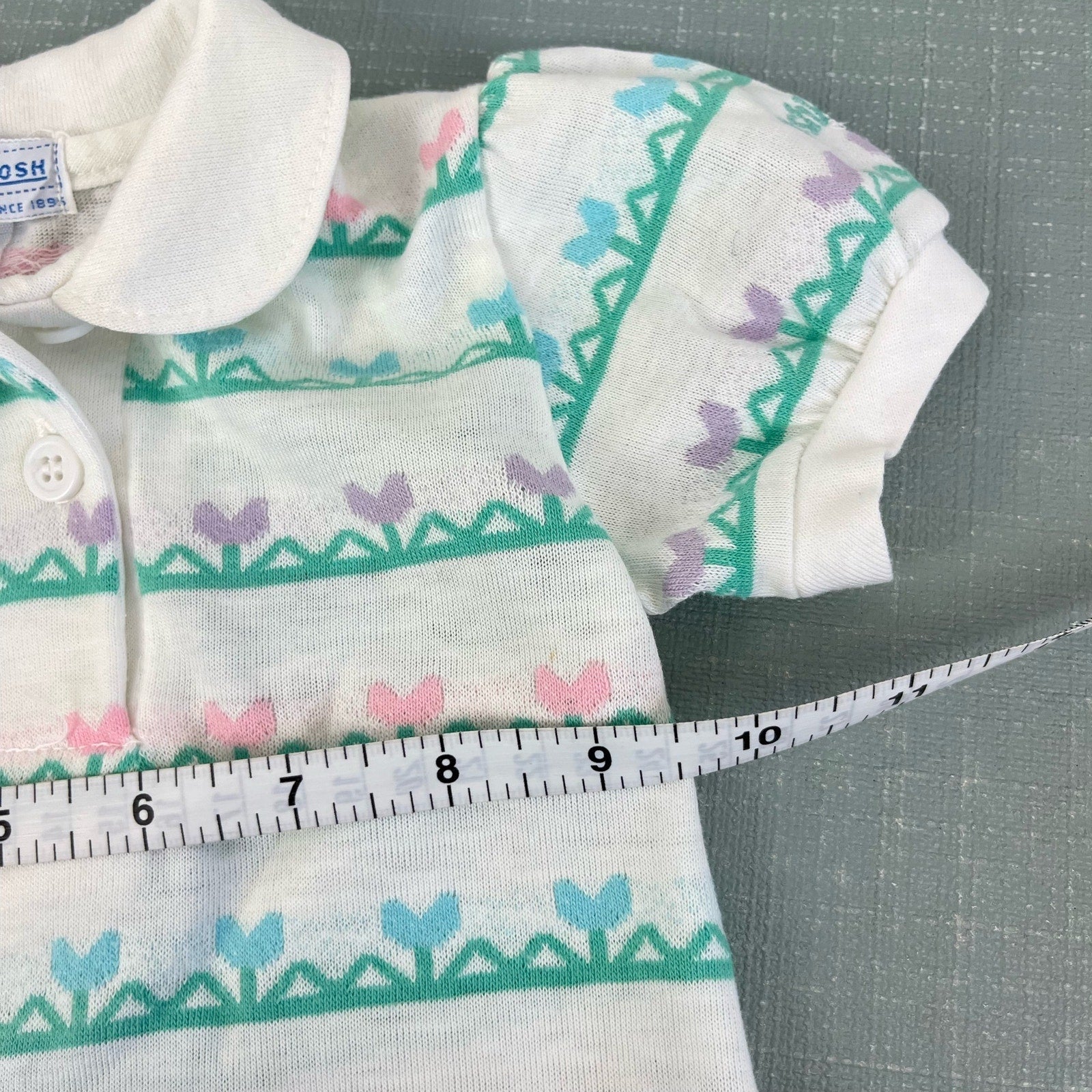 Vintage OshKosh B'gosh Flower Blouse 18 Months USA