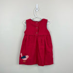 Load image into Gallery viewer, Mini Boden Pink Embroidered Bird Jumper Dress 2-3
