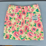 Load image into Gallery viewer, Vintage Guess Pink Yellow Floral Denim Skirt 6 USA
