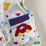 Load image into Gallery viewer, Vintage Fix It Shop Car Coverall Romper Baby Boy

