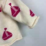 Load image into Gallery viewer, Claver Ivory Pink Sailboat Roll Neck Sweater 6 Months
