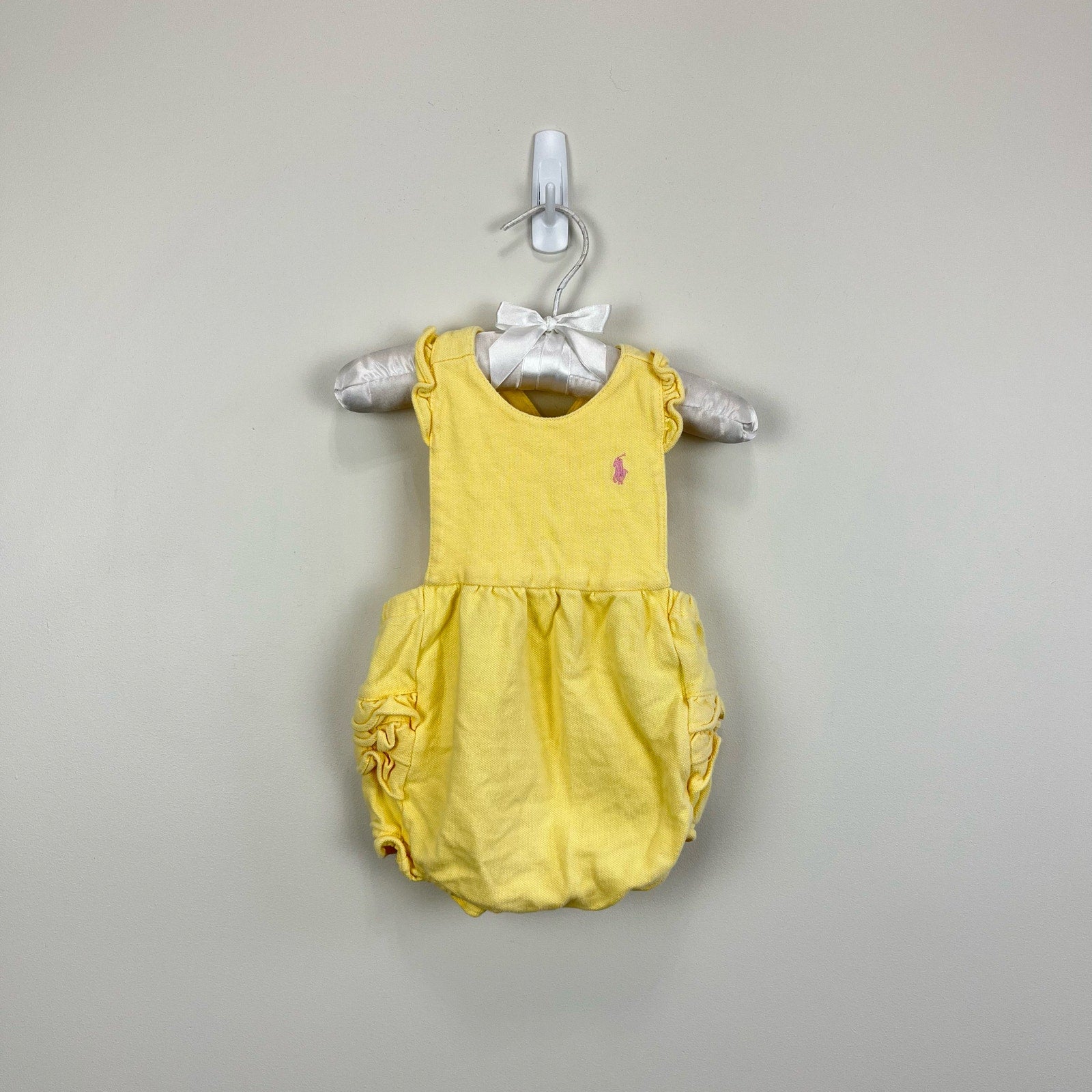 Ralph Lauren Yellow Ruffle Romper 6 Months