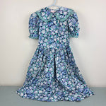 Load image into Gallery viewer, Vintage Wee Clancy Katie Pansy Blue Floral Ruffle Dress 8 USA
