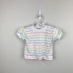 Load image into Gallery viewer, Vintage Small Stars Neon Polka Dot Stripe T-Shirt 12 Months

