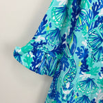 Load image into Gallery viewer, Lilly Pulitzer Girls Mini Sophie Ruffle Dress Sea Glass Aqua Seeing Double XS NWT
