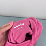Load image into Gallery viewer, Mini Boden Washed Logo Hoodie Rose Red Blob Fish 8-9
