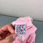 Load image into Gallery viewer, Vintage First In First Out Pink Lace Vest Romper 6-9 Months USA
