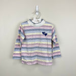 Load image into Gallery viewer, Vintage Healthtex Striped Heart Turtleneck Top 4T USA

