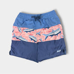 Load image into Gallery viewer, Vineyard Vines Boys' Pieced Chappy Swim Trunk Blue Pink Fish 6
