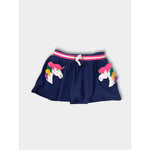Load image into Gallery viewer, Mini Boden Unicorn Applique Skort College Navy 4-5
