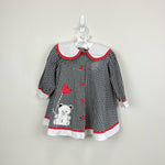 Load image into Gallery viewer, Vintage Cradle Houndstooth Plaid Teddy Bear Dress 24 Months
