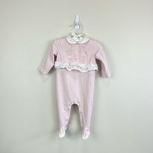 Mayoral Baby Pink Ruffle Cupcake Footie 2-4 Months