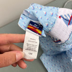 Load image into Gallery viewer, The Bailey Boys Smocked Blue Sailboat Jon Jon Romper 12 Months
