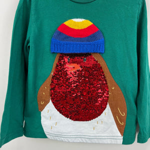 Mini Boden Sequin Flip Penguin Tee 3-4