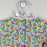 Load image into Gallery viewer, Mini Boden Long Sleeve Floral Ruffle Collar Shirt 12-18 Months
