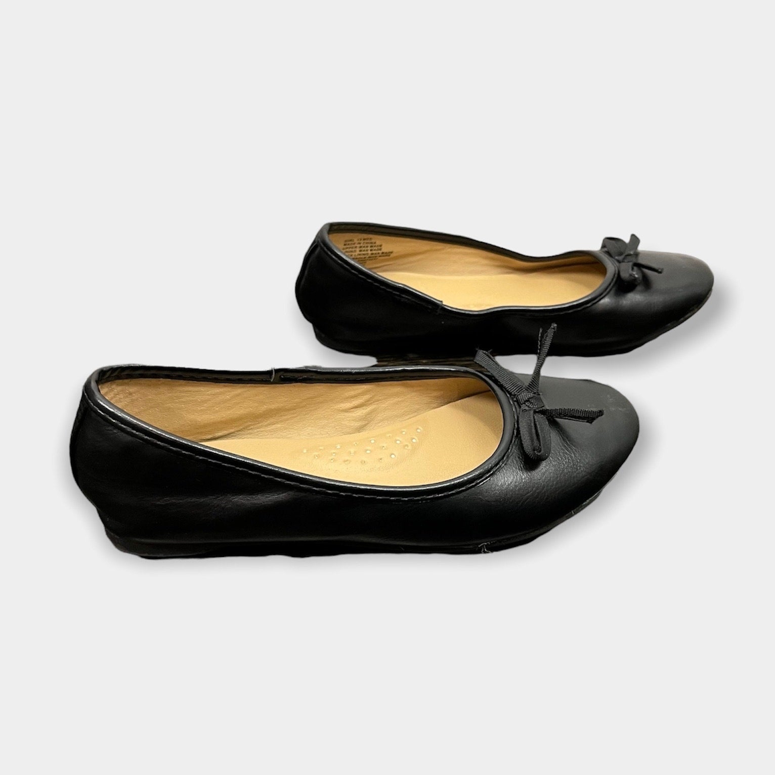 Girls SO Black Bow Ballet Flats 13