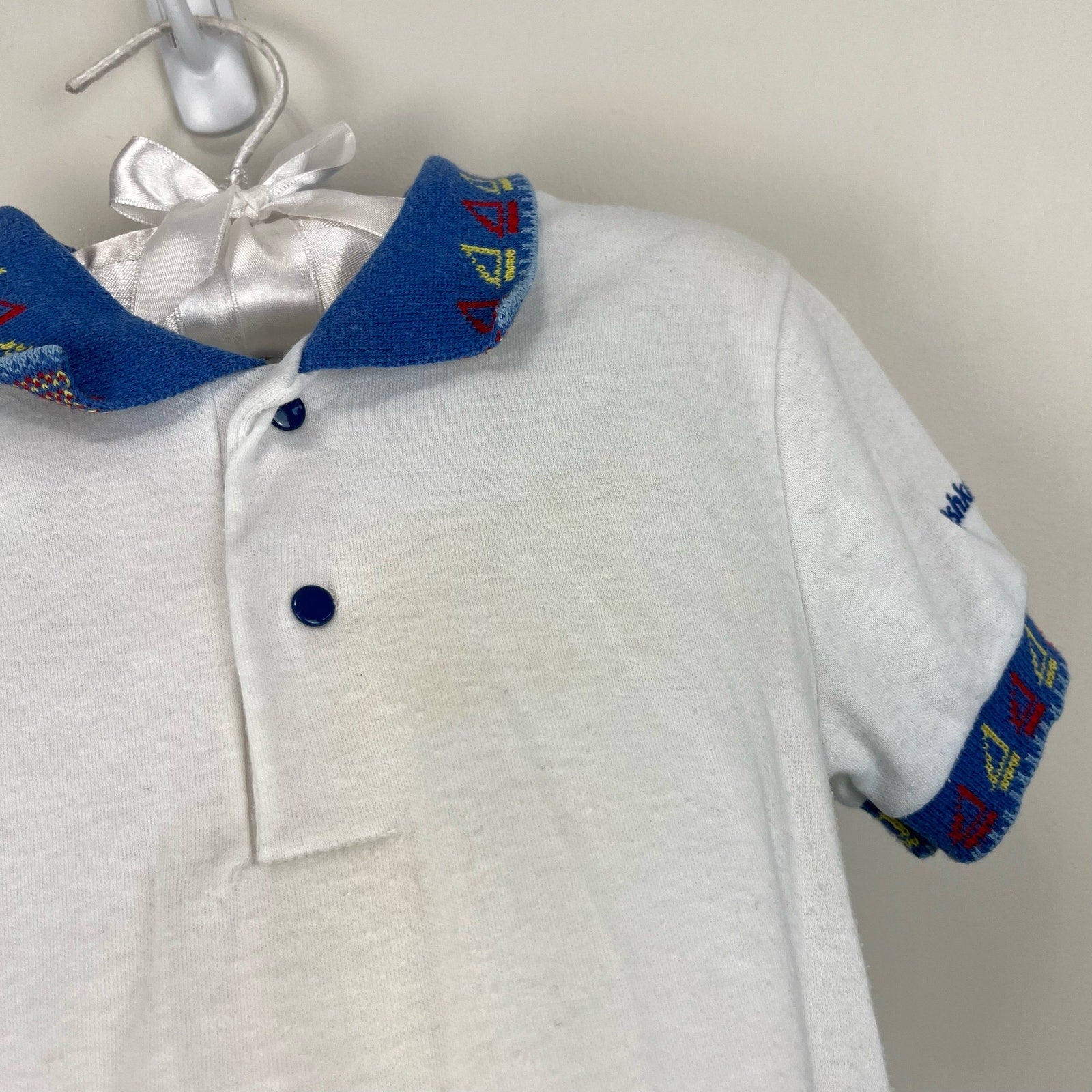 Vintage OshKosh B'gosh Blue Sailboat Overalls Set 4T USA