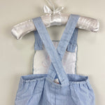 Load image into Gallery viewer, Vintage Judy Philippine Blue Baseball Sunsuit Romper 12 Months
