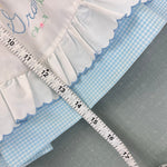 Load image into Gallery viewer, Vintage Grandma's Baby Blue White Pinafore Ruffle Dress Baby Girl
