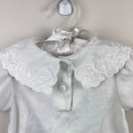 Load image into Gallery viewer, Vintage OshKosh B'gosh Green Floral Ballet Co Bunny Ruffle Overalls Set 3-6 Months USA
