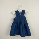 Load image into Gallery viewer, Vintage Y2K Precious Moments Let Love Reign Denim Jumper Dress 2T
