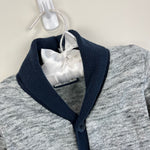 Load image into Gallery viewer, Early Days Gray and Navy Cardigan Sweater 6-9 Months
