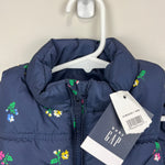 Load image into Gallery viewer, Gap Navy Floral Puffer Vest 4T NWT
