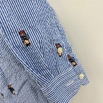 Load image into Gallery viewer, Ralph Lauren Blue Seersucker Bear Button Down Shirt 4T

